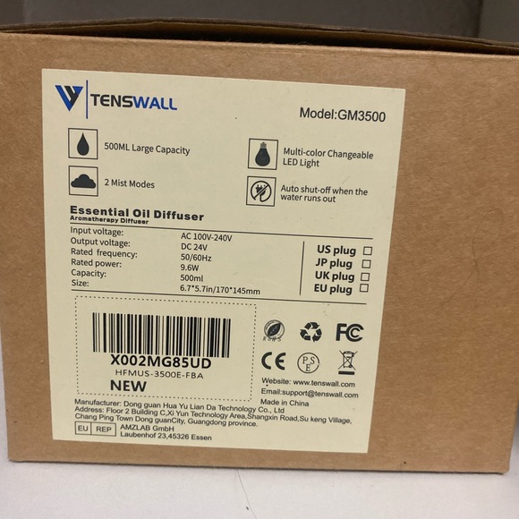 Tenswall LED oil diffuser - Picture 8 of 10